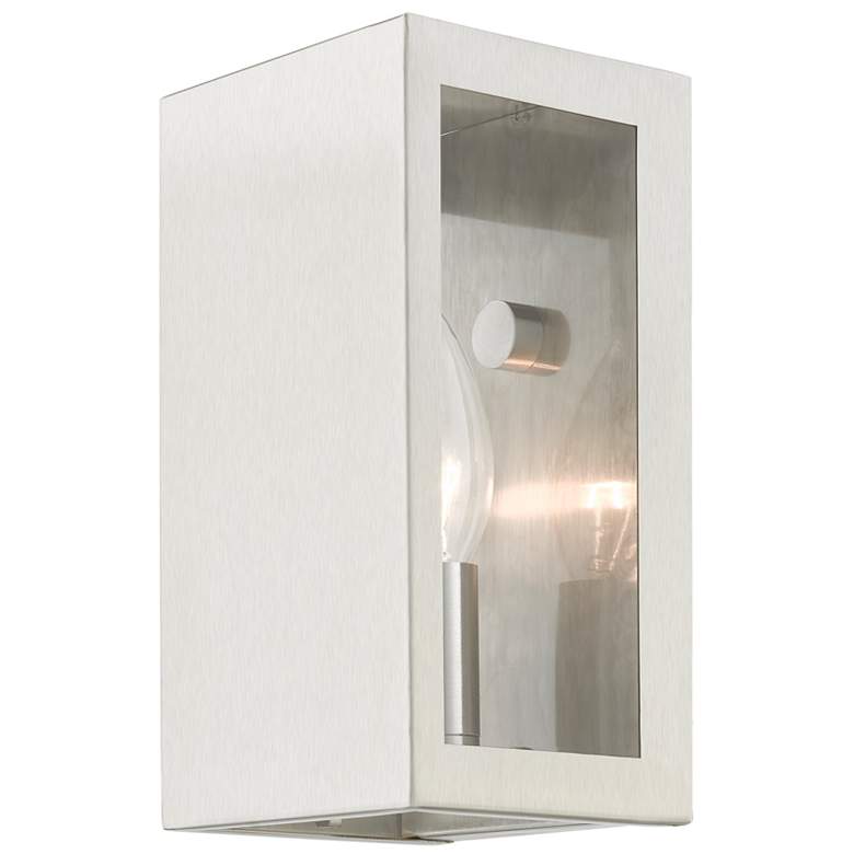 Image 1 1 Light Brushed Nickel Outdoor ADA Small Sconce