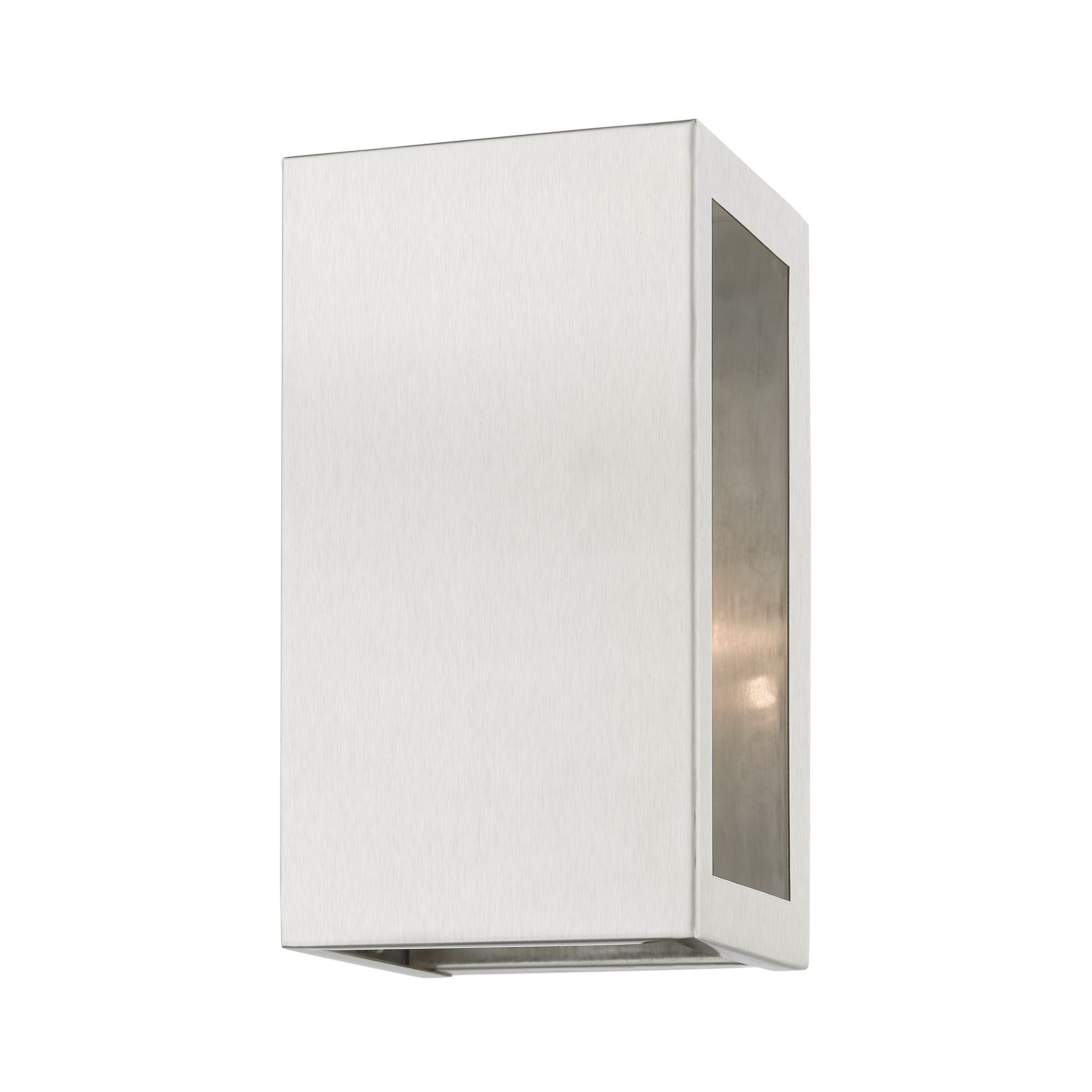 Image 4 1 Light Brushed Nickel Outdoor ADA Small Sconce more views