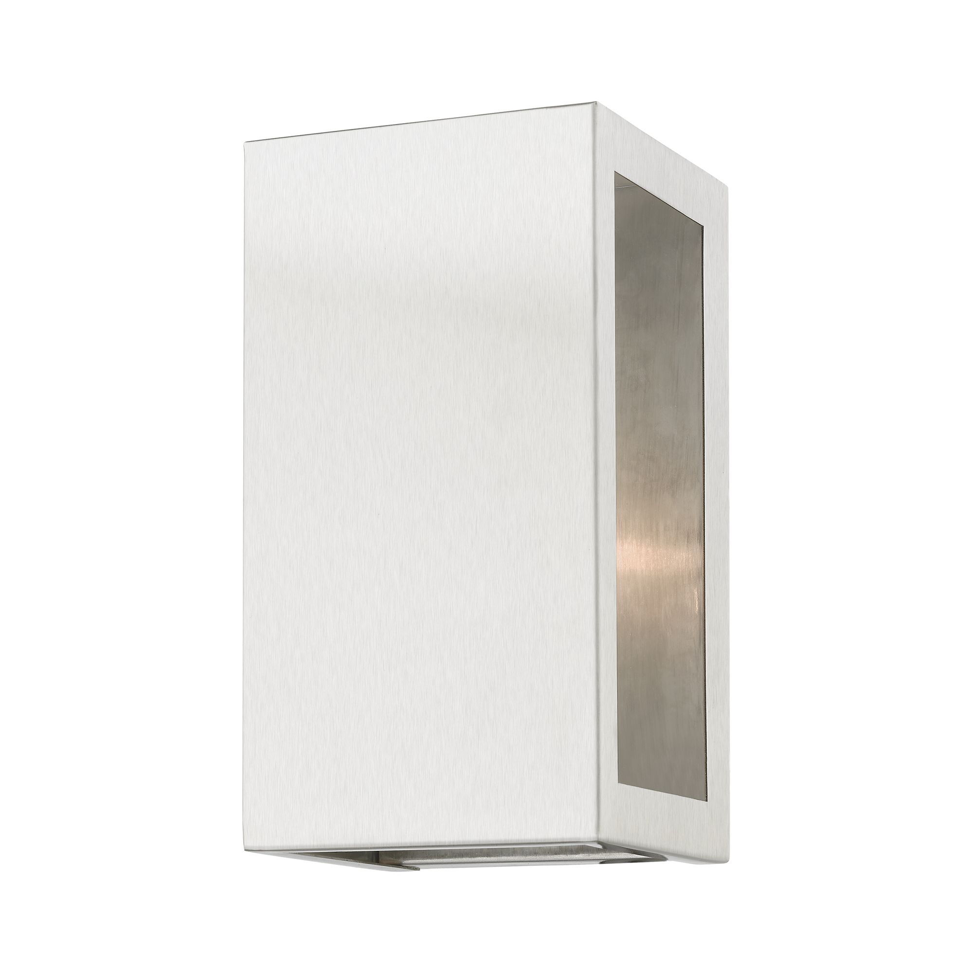 Image 6 1 Light Brushed Nickel Outdoor ADA Small Sconce more views