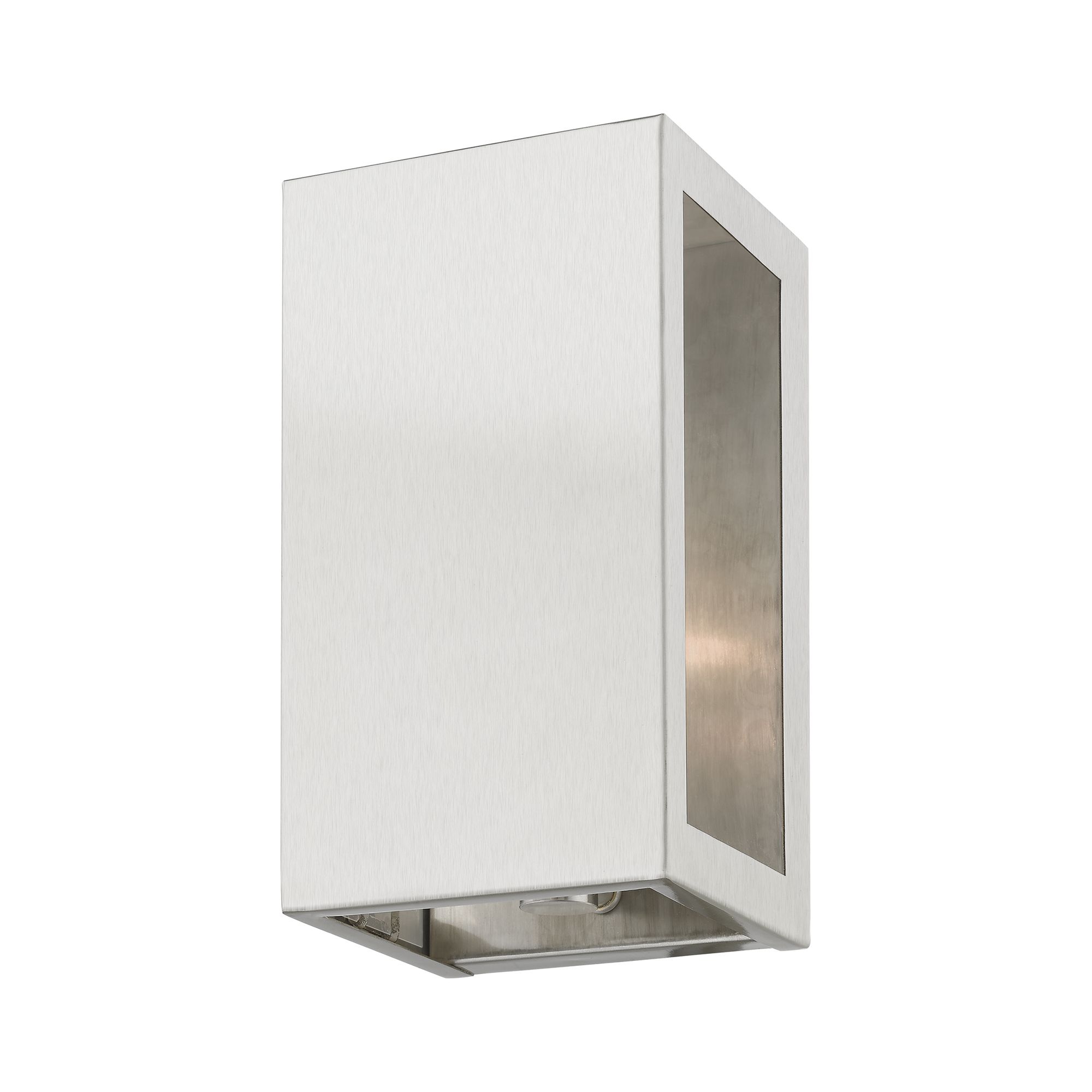 Image 7 1 Light Brushed Nickel Outdoor ADA Small Sconce more views