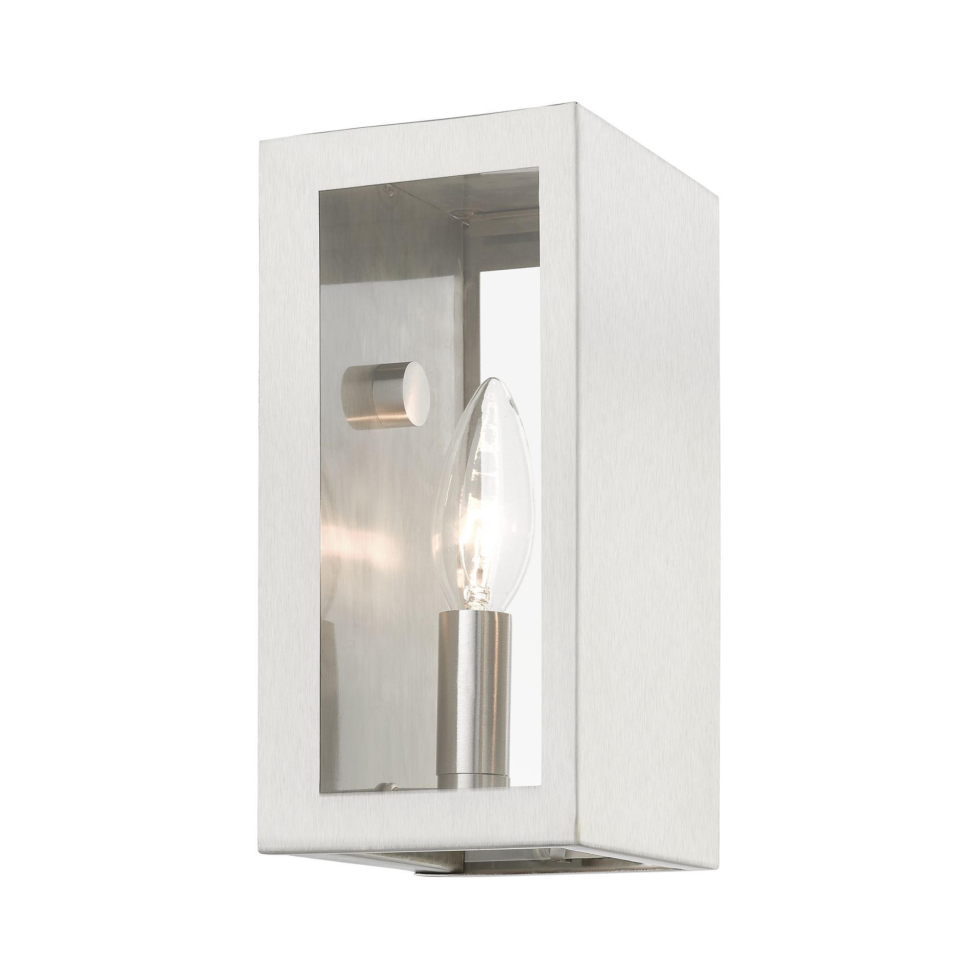 1 Light Brushed Nickel Outdoor ADA Small Sconce