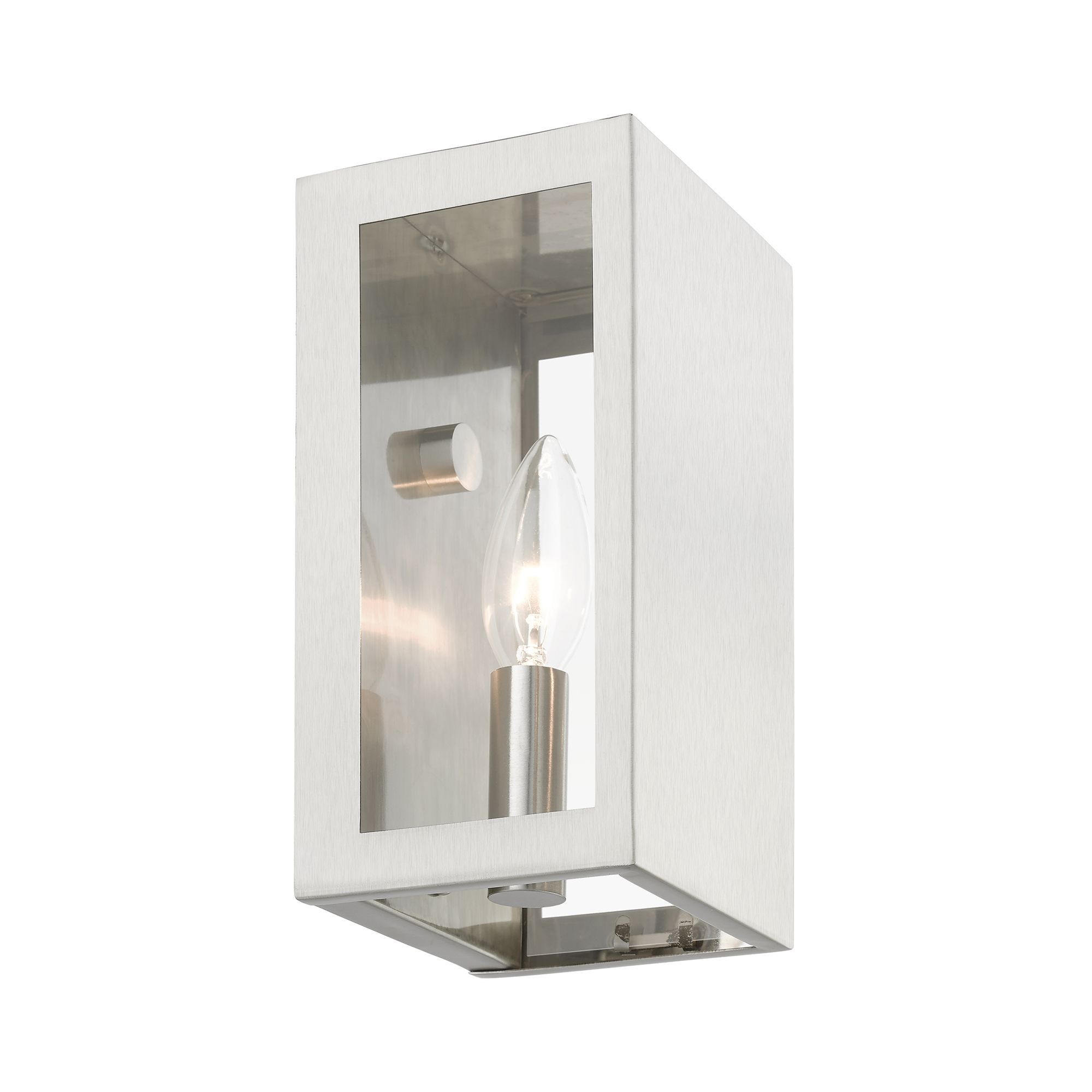 1 Light Brushed Nickel Outdoor ADA Small Sconce