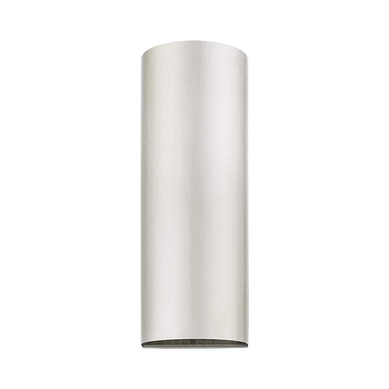 Image 3 1 Light Brushed Nickel Outdoor or Indoor ADA Large Sconce more views