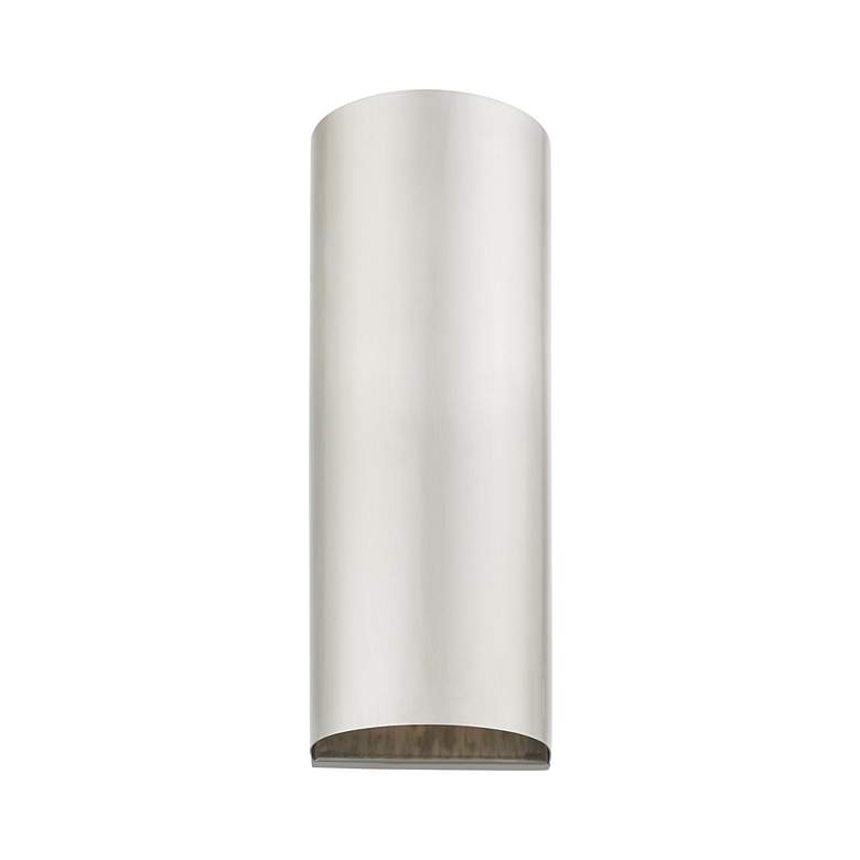 Image 4 1 Light Brushed Nickel Outdoor or Indoor ADA Large Sconce more views