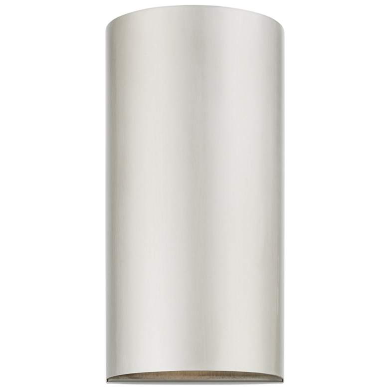 Image 2 1 Light Brushed Nickel Outdoor or Indoor ADA Medium Sconce