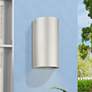 1_1 Light Brushed Nickel Outdoor or Indoor ADA Medium Sconce