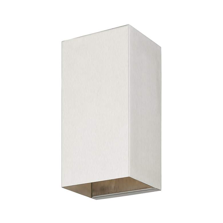 Image 5 1 Light Brushed Nickel Outdoor or Indoor ADA Medium Sconce more views