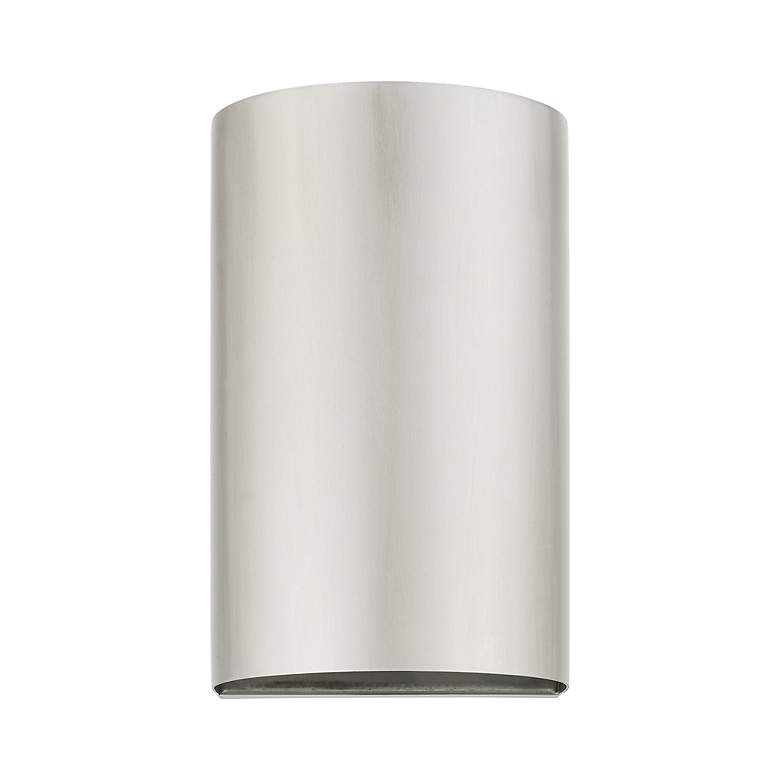 Image 3 1 Light Brushed Nickel Outdoor or Indoor ADA Small Sconce more views