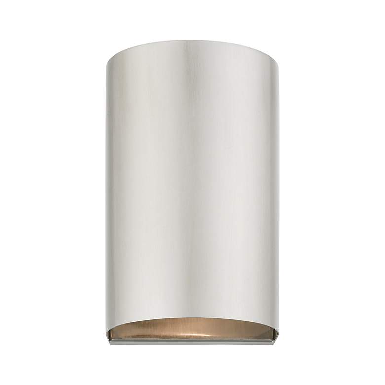 Image 4 1 Light Brushed Nickel Outdoor or Indoor ADA Small Sconce more views