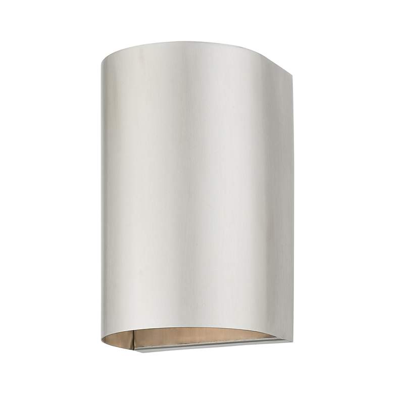 Image 6 1 Light Brushed Nickel Outdoor or Indoor ADA Small Sconce more views