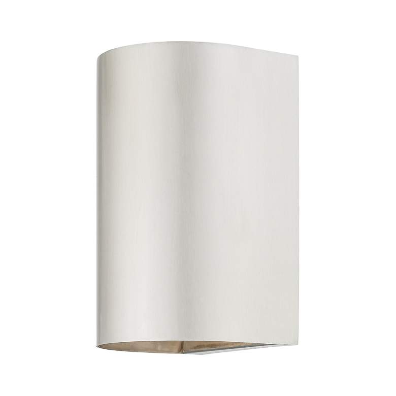 Image 7 1 Light Brushed Nickel Outdoor or Indoor ADA Small Sconce more views