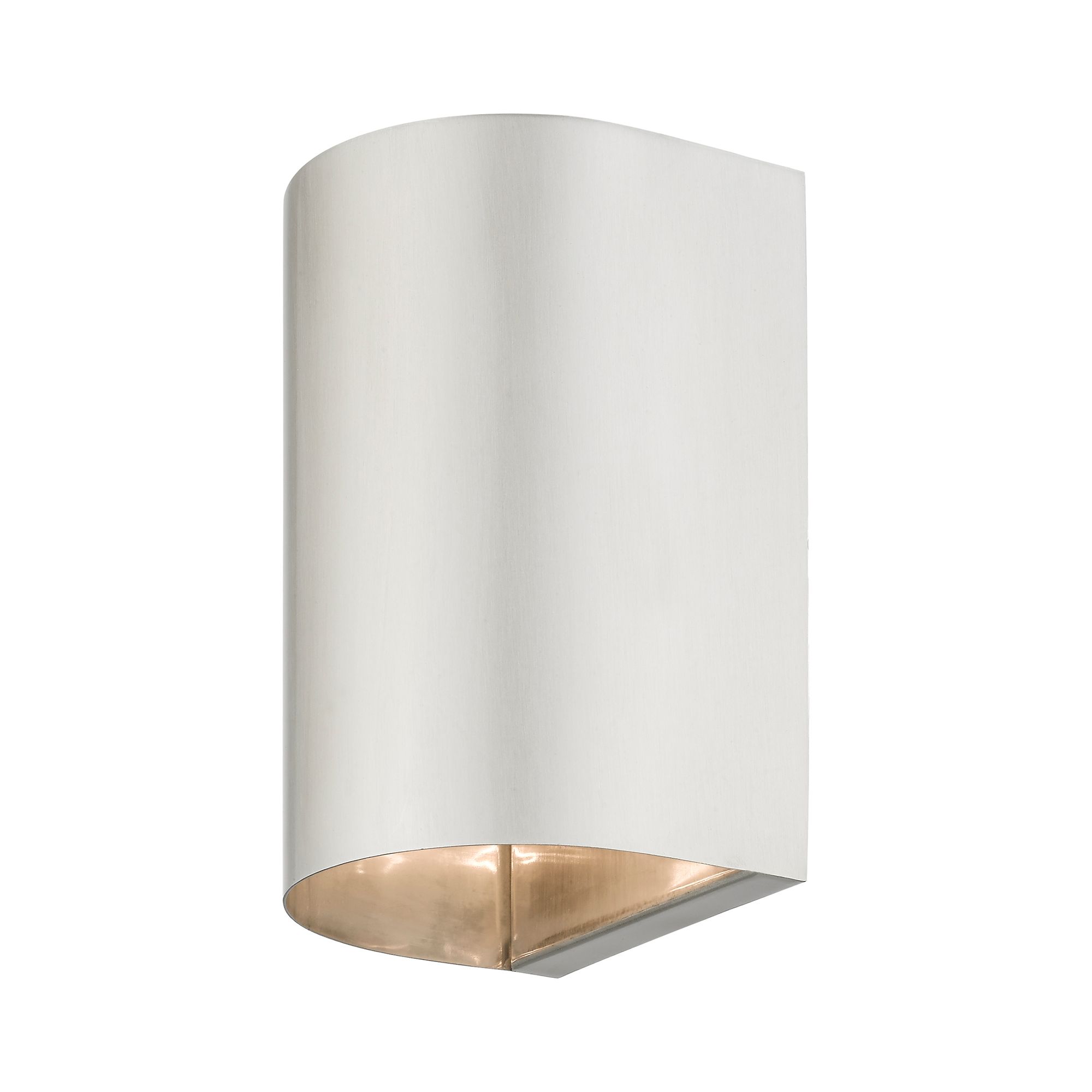 1 Light Brushed Nickel Outdoor or Indoor ADA Small Sconce
