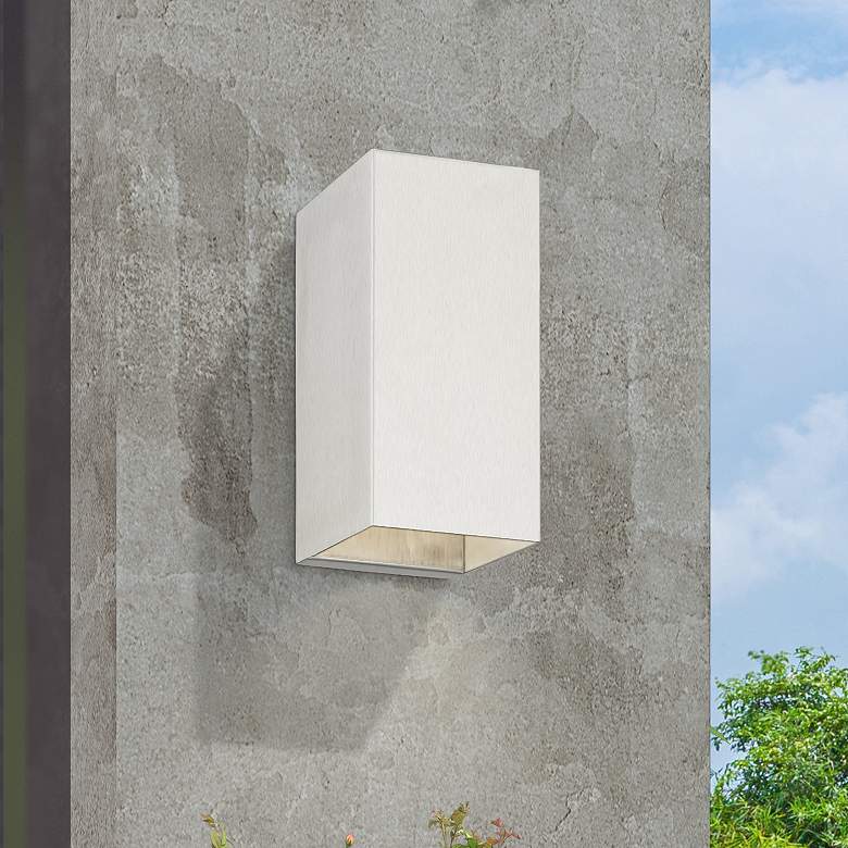 Image 1 1 Light Brushed Nickel Outdoor or Indoor ADA Small Sconce