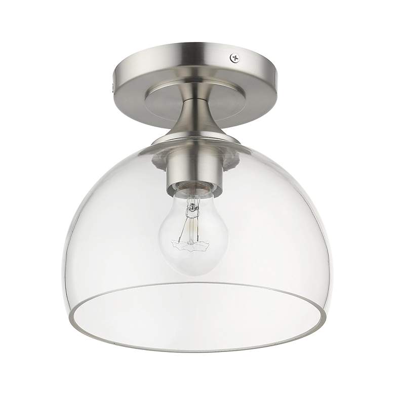 Image 3 1 Light Brushed Nickel Semi-Flush more views