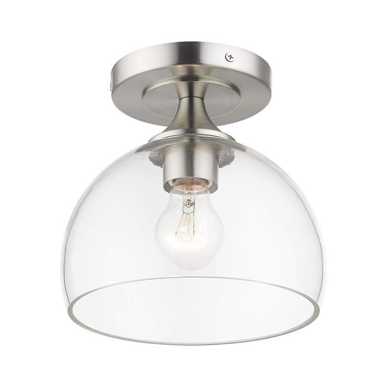 Image 4 1 Light Brushed Nickel Semi-Flush more views