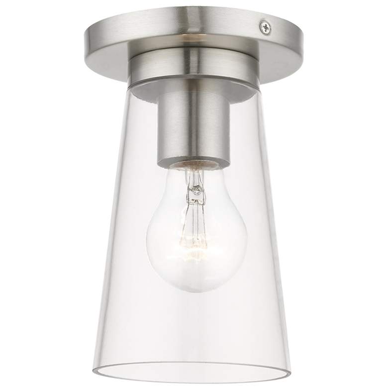 Image 1 1 Light Brushed Nickel Small Flush Mount
