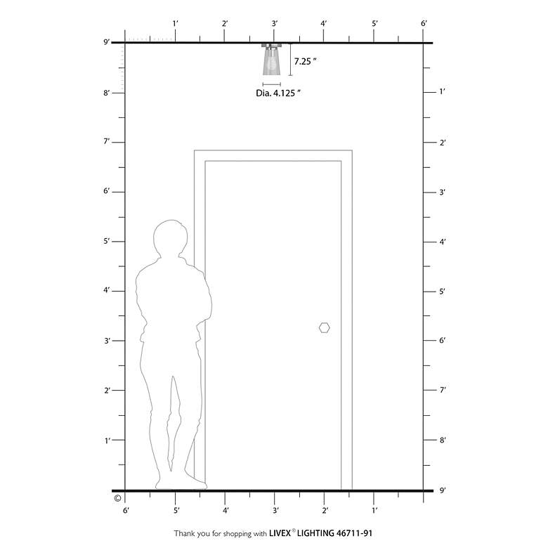 Image 7 1 Light Brushed Nickel Small Flush Mount more views