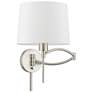 2_1 Light Brushed Nickel Swing Arm Wall Lamp