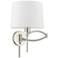 1 Light Brushed Nickel Swing Arm Wall Lamp