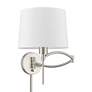 3_1 Light Brushed Nickel Swing Arm Wall Lamp more views