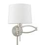 4_1 Light Brushed Nickel Swing Arm Wall Lamp more views
