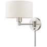 2_1 Light Brushed Nickel Swing Arm Wall Lamp