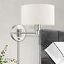 1_1 Light Brushed Nickel Swing Arm Wall Lamp