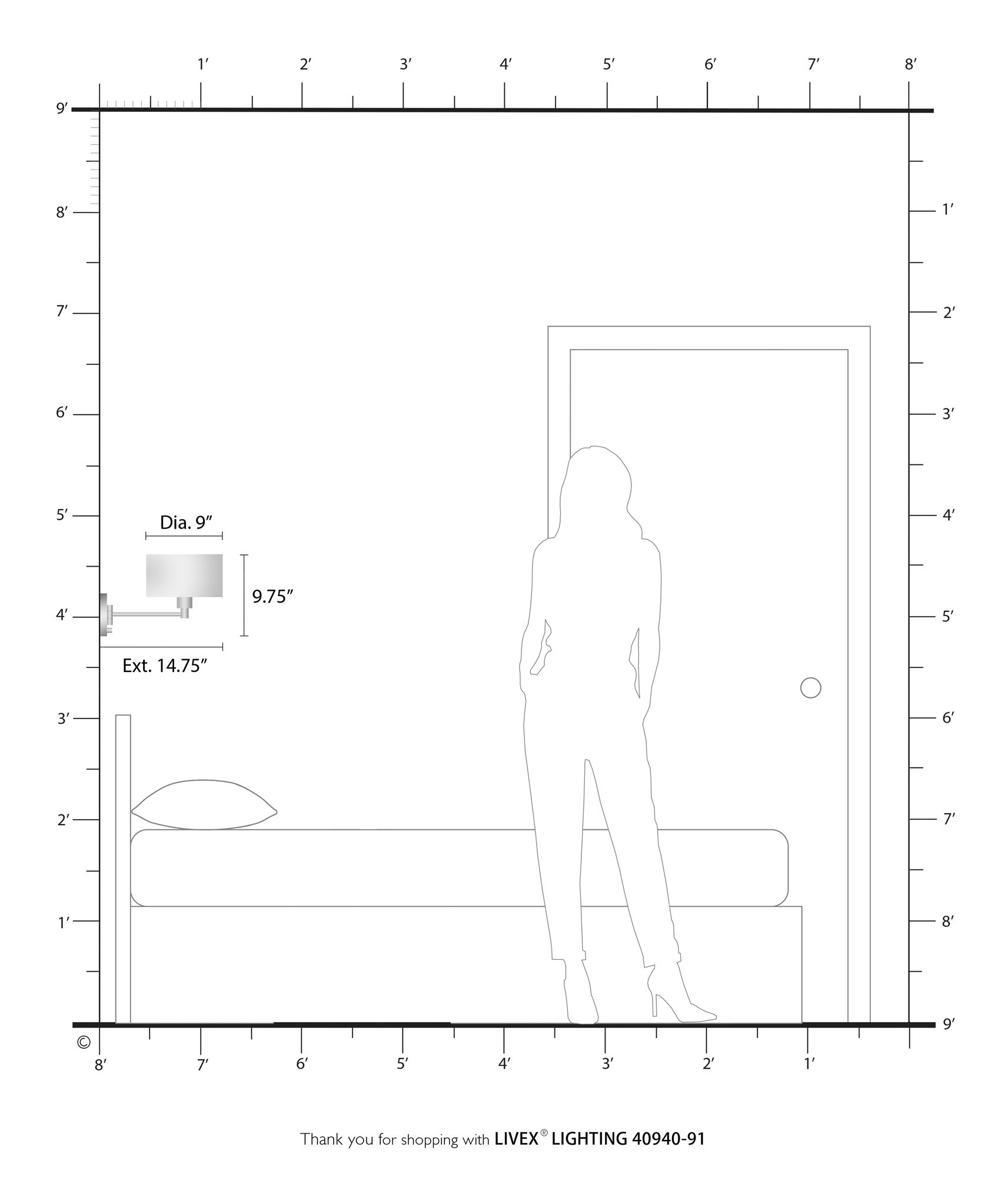 1 Light Brushed Nickel Swing Arm Wall Lamp