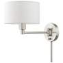 Thumbnail2 of 1 Light Brushed Nickel Swing Arm Wall Lamp