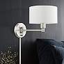 Thumbnail1 of 1 Light Brushed Nickel Swing Arm Wall Lamp