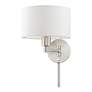 Thumbnail3 of 1 Light Brushed Nickel Swing Arm Wall Lamp more views