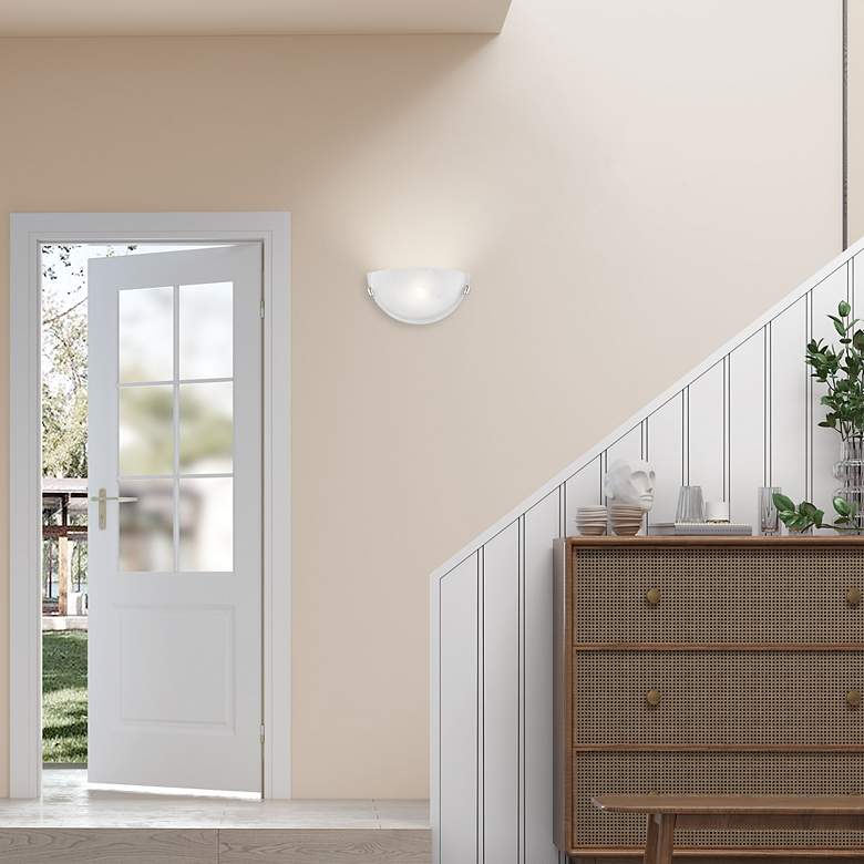 Image 5 1 Light Brushed Nickel Wall Sconce more views