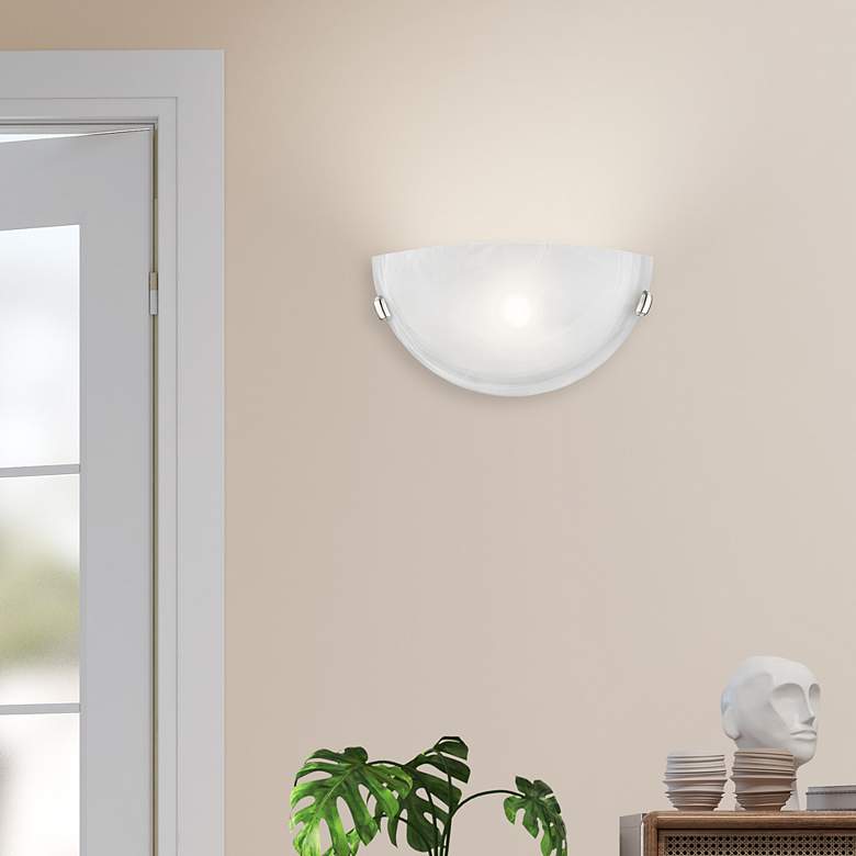 Image 6 1 Light Brushed Nickel Wall Sconce more views
