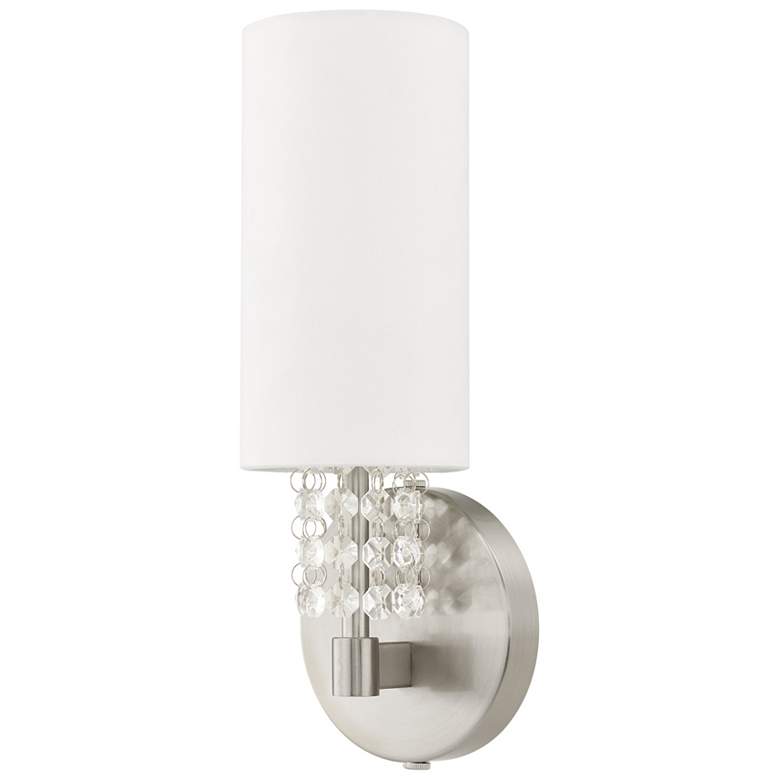 Image 1 1 Light Brushed Nickel Wall Sconce