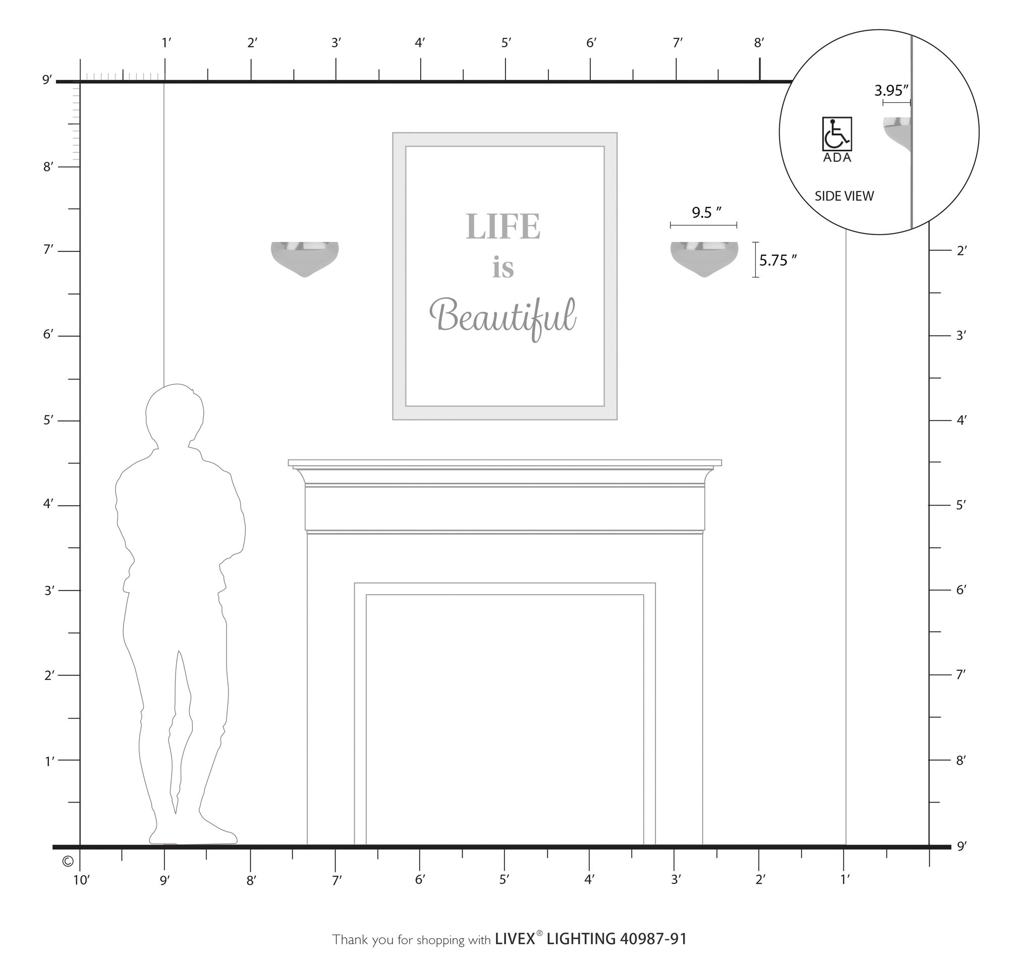 1 Light Brushed Nickel Wall Sconce