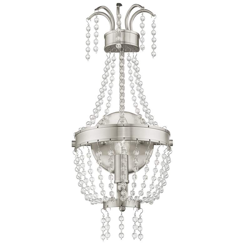 Image 1 1 Light Brushed Nickel Wall Sconce