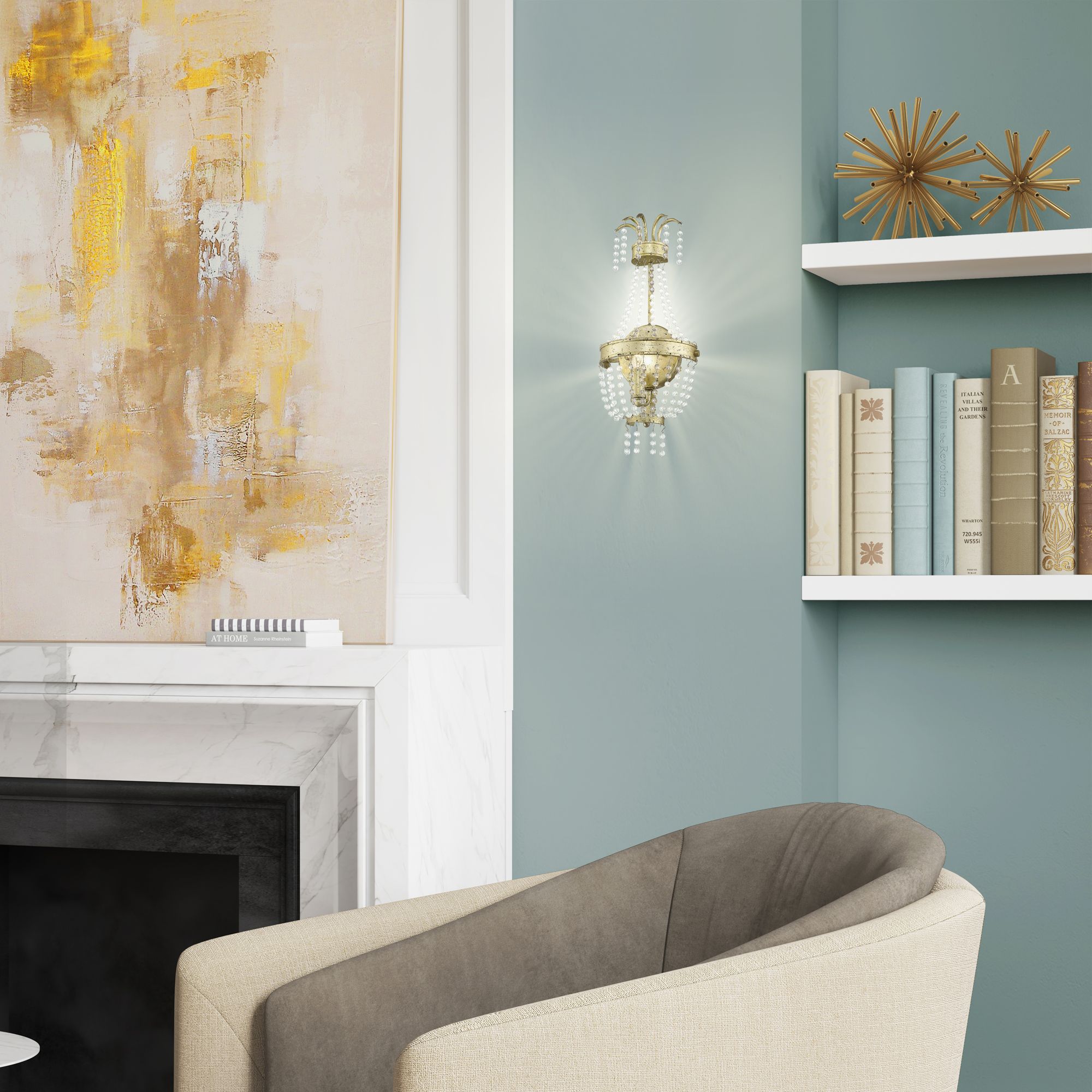 1 Light Brushed Nickel Wall Sconce