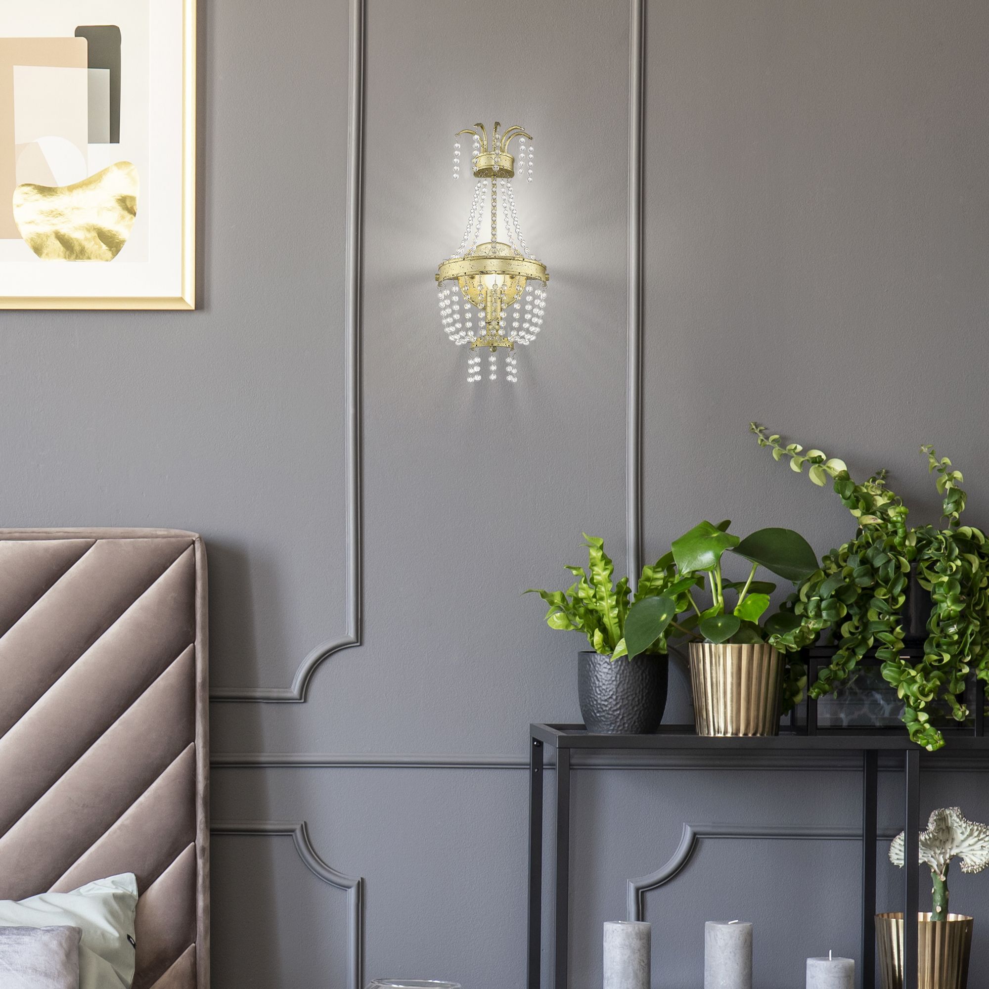 1 Light Brushed Nickel Wall Sconce