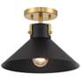 1_1-Light Ceiling Light in Matte Black and Natural Brass