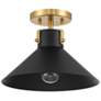 2_1-Light Ceiling Light in Matte Black and Natural Brass more views