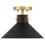 3_1-Light Ceiling Light in Matte Black and Natural Brass more views