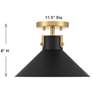 6_1-Light Ceiling Light in Matte Black and Natural Brass more views