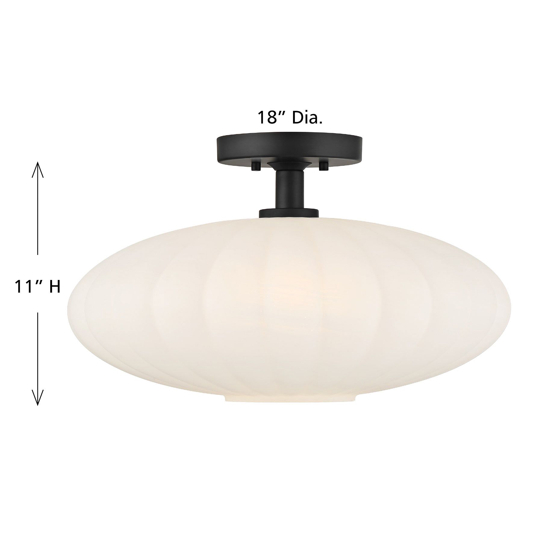 Image 6 1-Light Ceiling Light in Matte Black more views