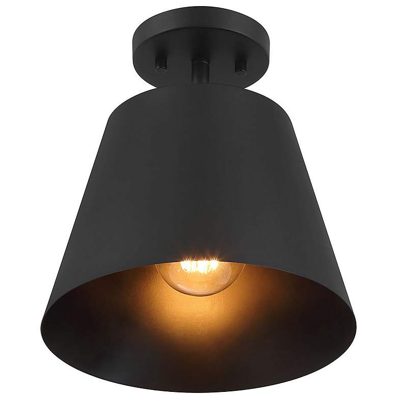 Image 4 1-Light Ceiling Light in Matte Black more views