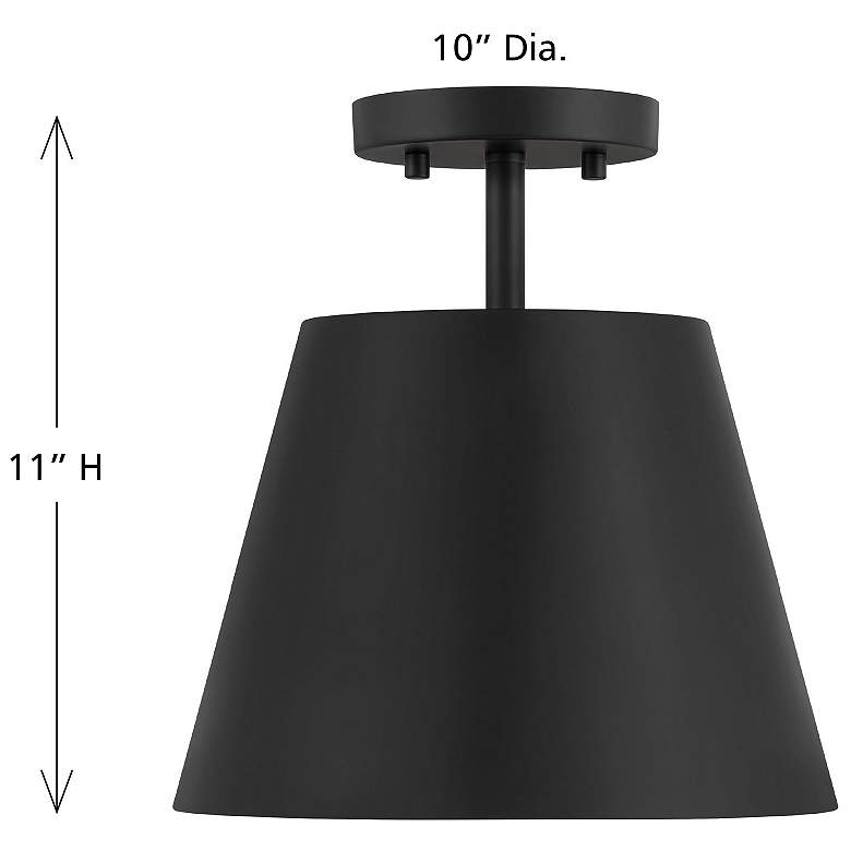 Image 6 1-Light Ceiling Light in Matte Black more views