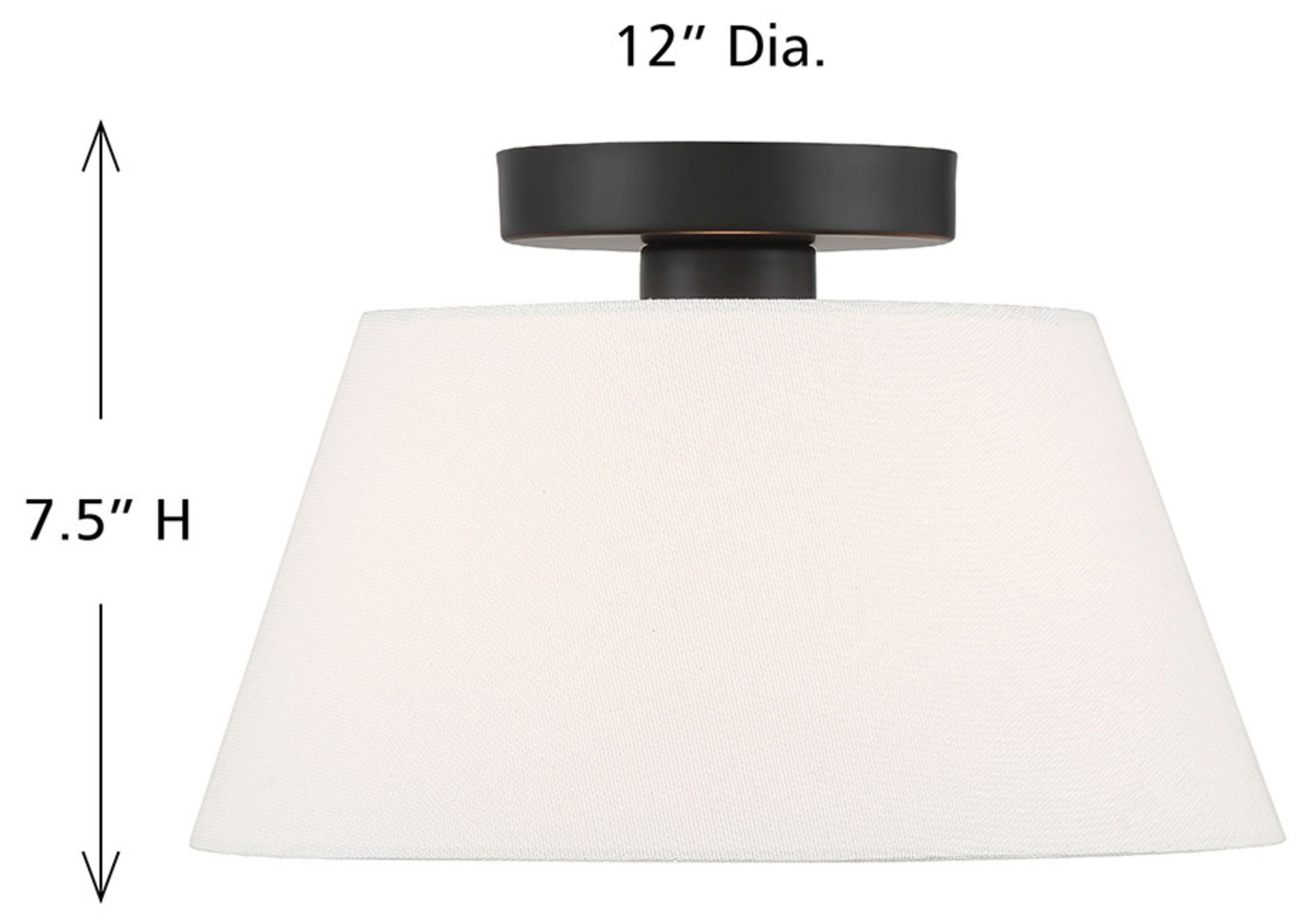 Image 6 1-Light Ceiling Light in Matte Black more views