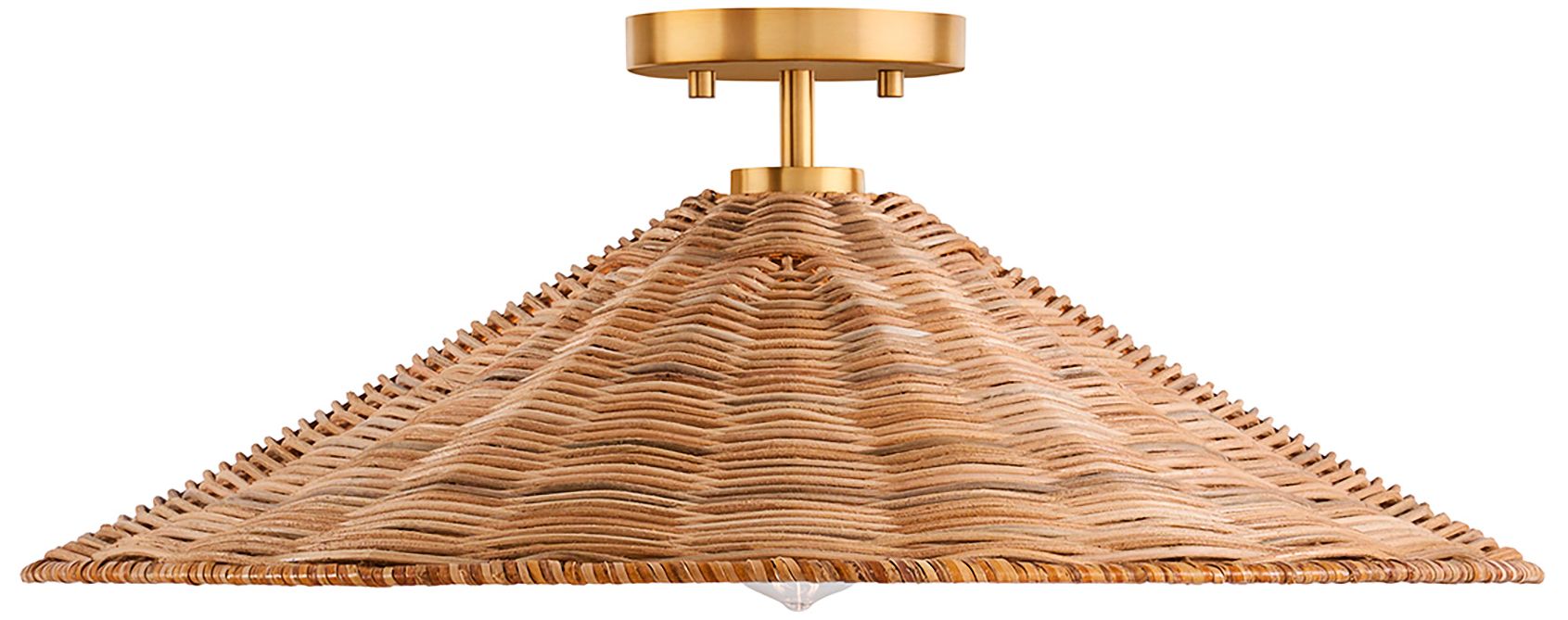 Image 3 1-Light Ceiling Light in Natural Brass more views
