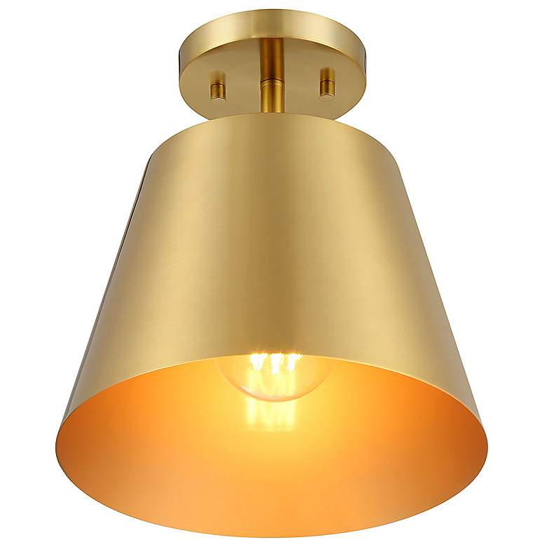 Image 4 1-Light Ceiling Light in Natural Brass more views
