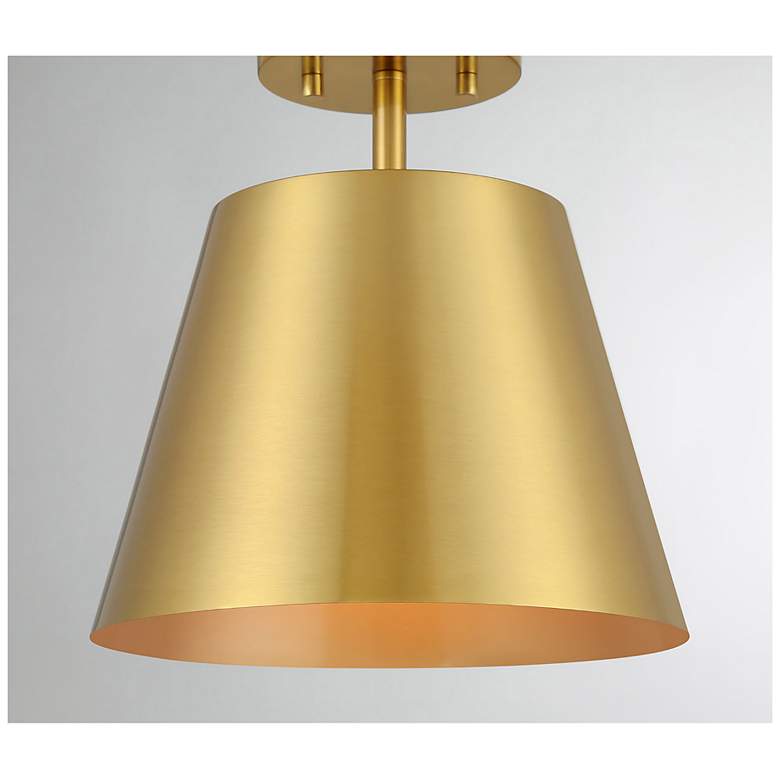 Image 5 1-Light Ceiling Light in Natural Brass more views