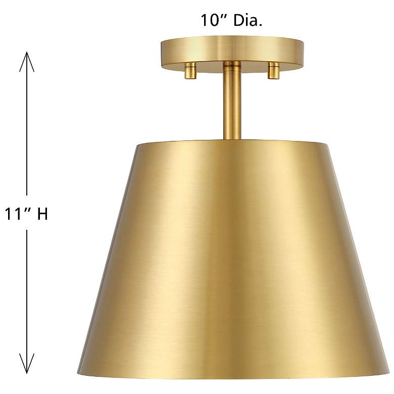 Image 6 1-Light Ceiling Light in Natural Brass more views